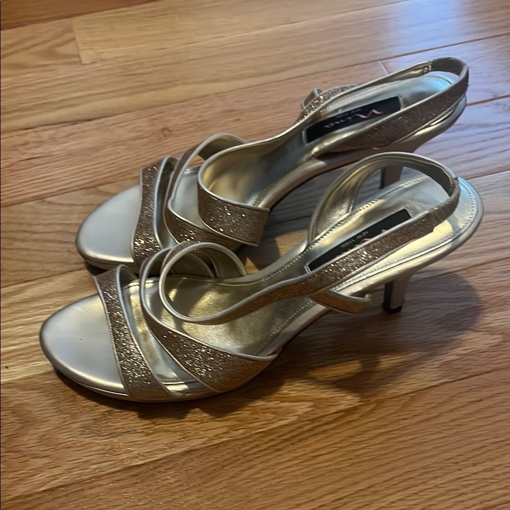 Elegant Gold Strappy Heels